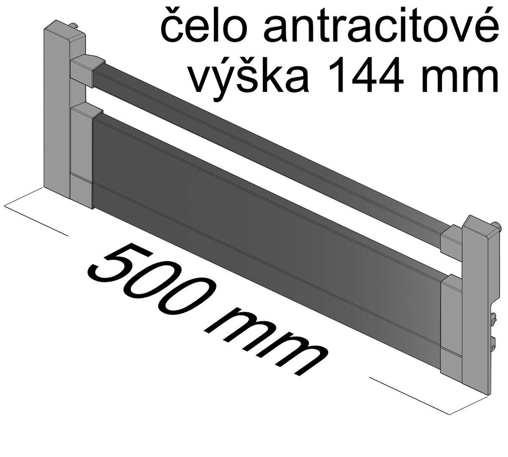 Atira čelo vnitřní zásuvky typ 100 v144mm š500mm antracitové  - 9194791.jpg