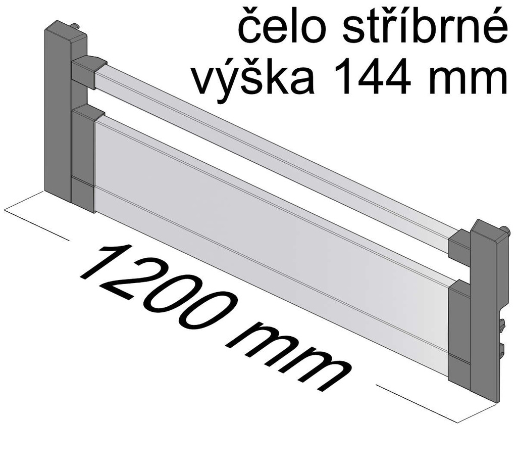 Atira čelo vnitřní zásuvky typ 100 v144mm š1200mm stříbrné - 9194778.jpg