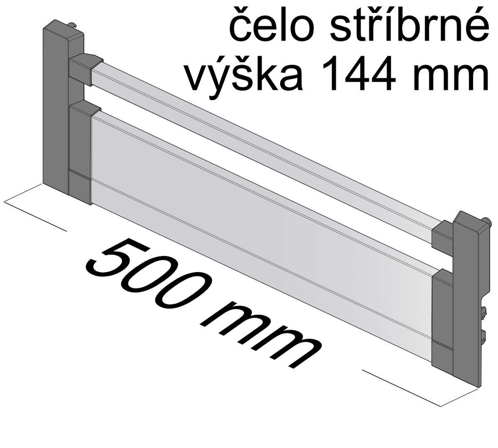 Atira čelo vnitřní zásuvky typ 100 v144mm š500mm stříbrné - 9194773.jpg