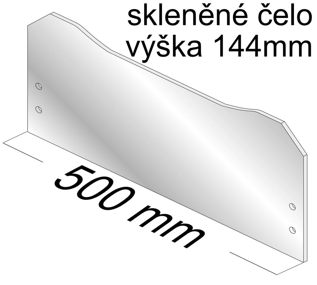 Atira čelo vnitřní zásuvky typ 100 v144mm š500mm bílé  - 9194782.jpg