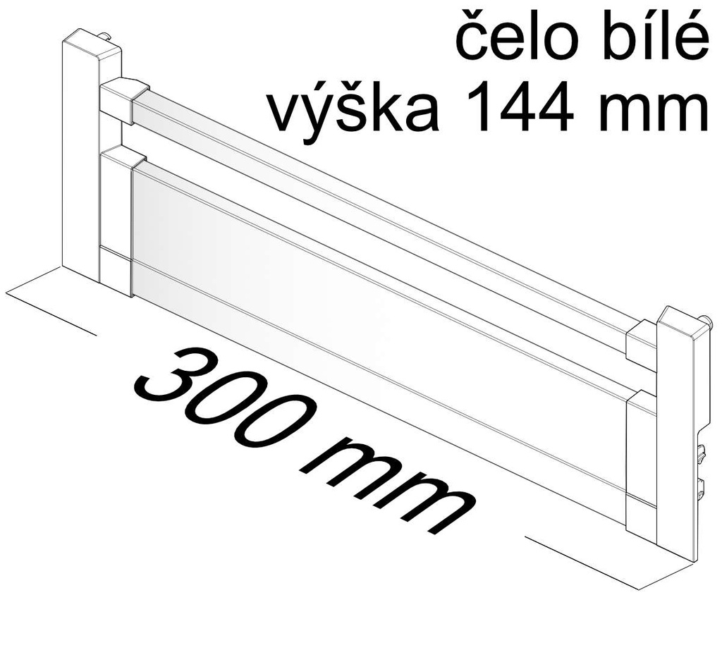 Atira čelo vnitřní zásuvky typ 100 v144mm š300mm bílé  - 9194779.jpg