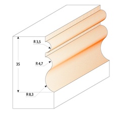 CMT Fréza multiprofilová D 23,8 x 35 x 12 mm - s ložiskem - 06330_02.jpg