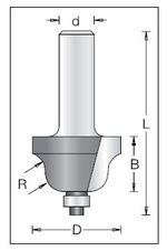 DIMAR Fréza profilová D 25,4 x 15,9 x 8 mm - R 4 s ložiskem - 12700_01.jpg