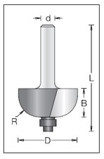 DIMAR Fréza zaoblovací vypouklá D 19,1 x 14,3 x 8 mm - R 4,8 s ložiskem - 01712_01.jpg