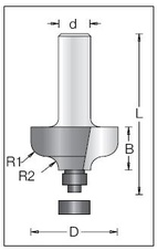 DIMAR Fréza zaoblovací vypouklá D 28,6 x 12,7 x 8 mm - R 4,0/4,5 s ložiskem - 01643_01.jpg