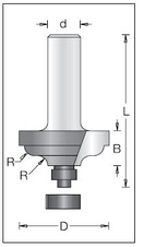 DIMAR Fréza profilová D 34,9 x 13,5 x 8 mm - R 4 s ložiskem - 00924_01.jpg