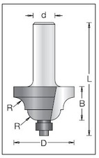 DIMAR Fréza profilová D 25,4 x 15,9 x 8 mm - R 4 s ložiskem - 02446_01.jpg