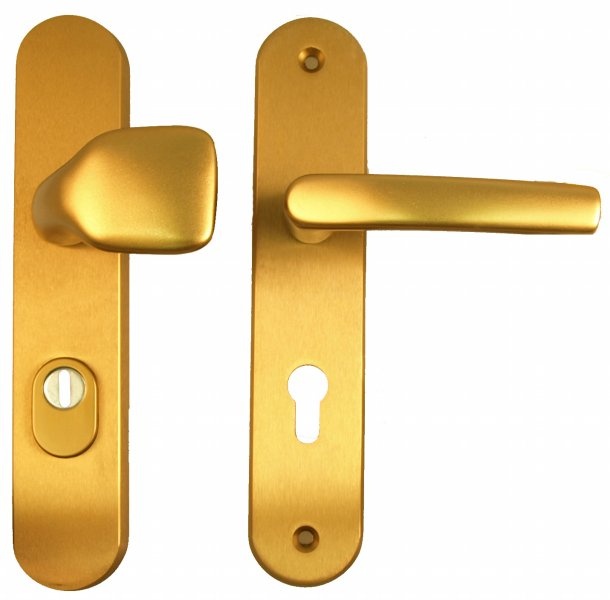 Bezpečnostní kování Ovale 90 klika koule s překrytkou zlatá F4 - 17239.jpg