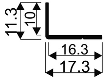 SEVROLL Úhelník Mini 11x17mm, 3 m - zlatý - 01739_1.jpg