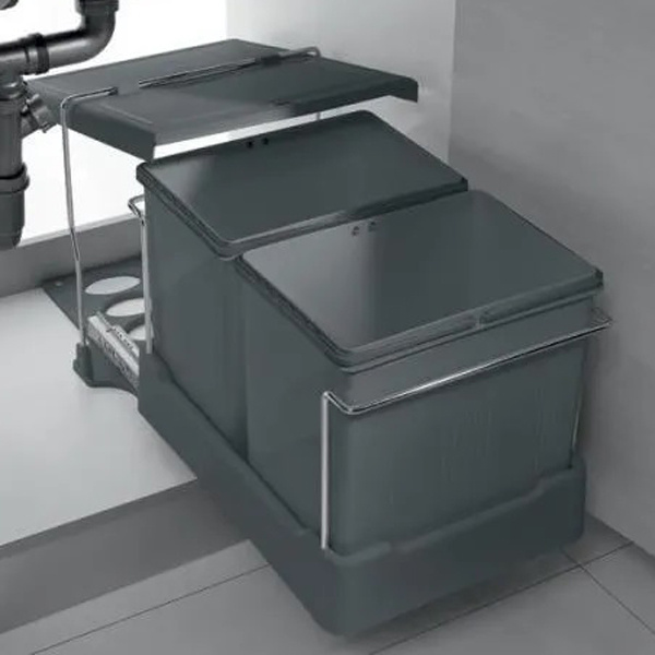 Odpadkový koš s jedním samootvíracím víkem 2x 16l pro dva druhy odpadků - 7104439.jpg