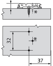 Podložka křížová Clip top s excentrem, na vrut, 0mm,  NI - 173h7100_1.jpg