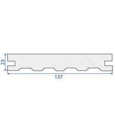 Terafest Prkno 137 Classic NATUR Teak PLUS 22x137x4000mm - 31442_01.jpg