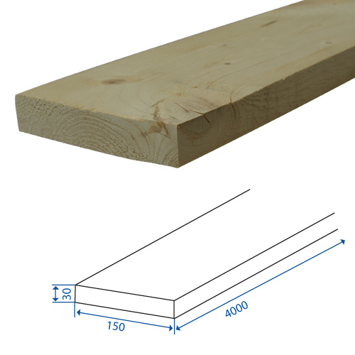 Stavební řezivo - fošna 30x150x4000 mm - 32148.jpg