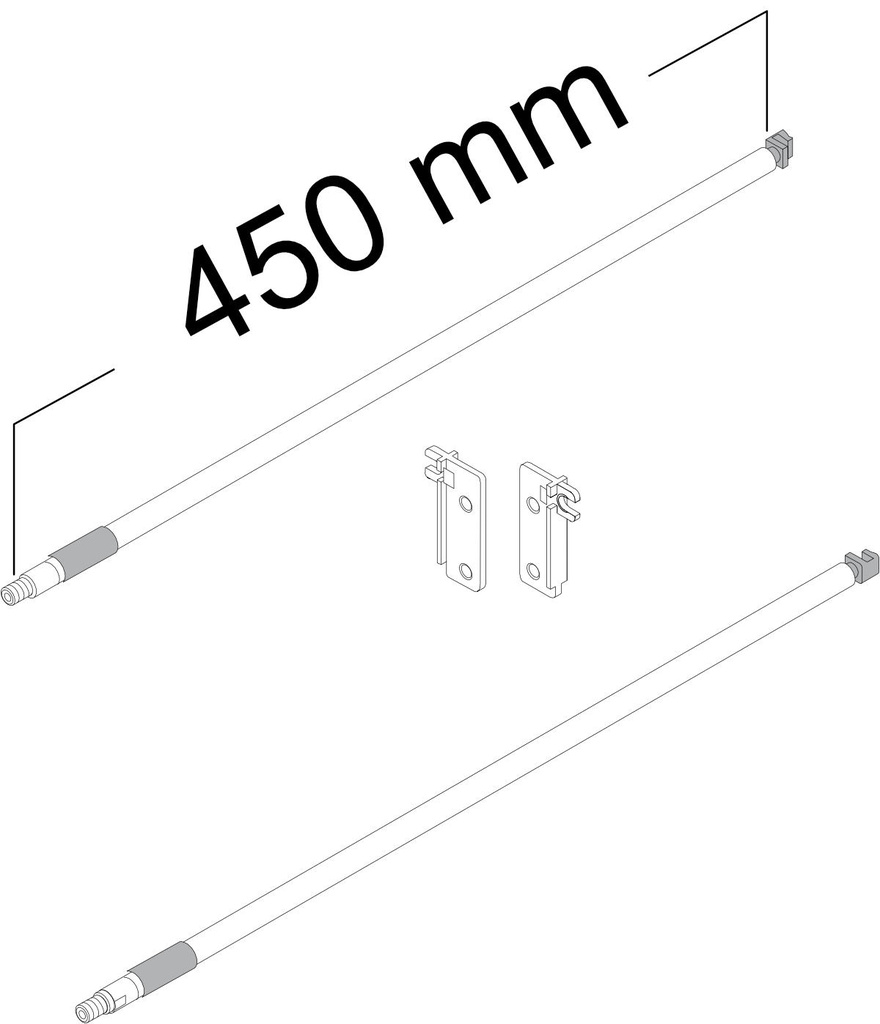 Podélný reling a držák zad L/P 450 mm bílá - zre.421s.id.jpg