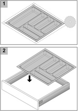 Příborníková vložka OrgaTray 440, Š 201-250mm/H 441-520mm antracit - 9194993_1.jpg