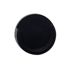 Podpěra šatní tyče kruhová - plast černý