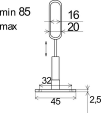 Držák šatní tyče oválné 15 x 30 mm - zavřený - chrom - 7104320_1.jpg