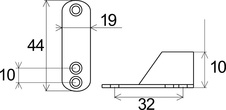 Držák šatní tyče oválné 30 x 15 mm - nikl - 7104318_1.jpg