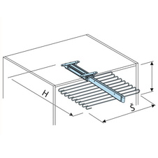 Výsuvný věšák na kalhoty 11 ramen, 350 x 462 x 155mm, chrom levý - 2005009001_03.jpg