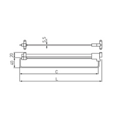 Výsuvný věšák 450 mm - černý/chrom - 7104554_01.jpg