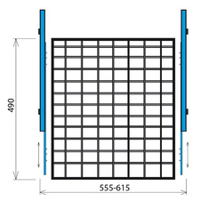 Výsuvný šatní koš, 555-615 x 490 x 200 mm, bílý epoxid - 2002017201_01.jpg