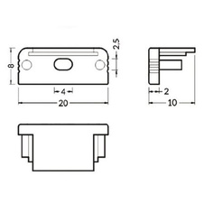 Koncovka stříbrná půlkulatá s otvorem pro kabel, pár (WIRELI GROOVE 10) - 3209283120_01.jpg