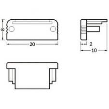 Koncovka stříbrná k naložené liště, pár (WIRELI SURFACE 10) - 3209076602_01.jpg