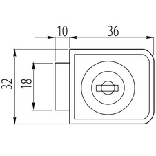 Zámek na dvě skla DS60 - nikl - 710615_02.jpg