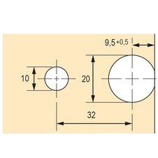 Excentrické spojovací kování VB 36 D/19 - hnědá bez osazení - 65532_02.jpg