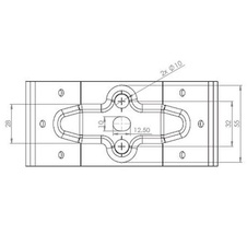 Spojka stolu rohová - stříbrný Zn 3 otvory 60 x 130 mm - 710702_01.jpg