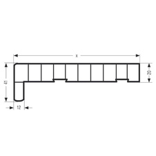 Parapet vnitřní  plastový, hloubka  - 605mm - zlatý dub - 98815_01.jpg