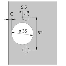 Závěs klipový Intermat 9973 TH42 Push To Open 110° naložený - 9043361_02.jpg