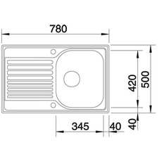Kuchyňský dřez TIPO 45 S Compact nerez kartáčovaný - 513442_01.jpg