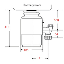 Drtič odpadu M66 Premium-ISE, s pneu. spínačem/chrom - 513452_01.jpg