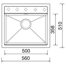 Kuchyňský dřez SOLO 560 Sahara - 905366_01.jpg