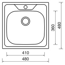 Kuchyňský dřez CLASSIC 480 nerezový - 905151_01.jpg