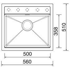 Kuchyňský dřez SOLO 560 Metalblack - 905360_01.jpg