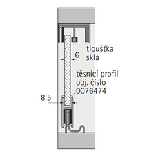 Těsnící profil 5000 mm pro tloušťky 6 mm SlideLine 97 - 76474_01.jpg