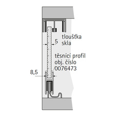 Těsnící profil 5000 mm pro tloušťky 5 mm SlideLine 97 - 76473_01.jpg