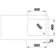 Kuchyňský dřez pod desku SUPRA 450-U nerez kartáčovaný - 518203_03.jpg