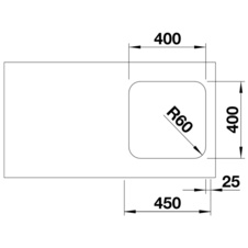 Kuchyňský dřez pod desku SUPRA 400-U nerez kartáčovaný - 518202_03.jpg