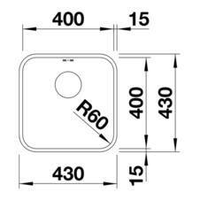 Kuchyňský dřez pod desku SUPRA 400-U nerez kartáčovaný - 518201_02.jpg