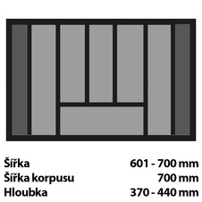 Příborníková vložka OrgaTray 440, Š 601-700mm/H 370-440mm stříbrná - 9194925_02.jpg