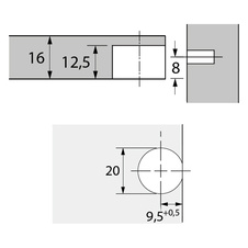 Excentrické spojovací kování VB 35 M/16 mm černé bez osazení - 79642_01.jpg