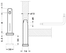 CAMAR rektifikační nožka zavrtávací D12 mm H100 mm 300 kg - 7104255_01.jpg