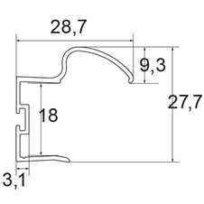 SET S13B (S60N) - 4 m pro 4 křídla, bílá mat RAL 9003 - set079_01.jpg