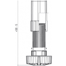 Nožka rektifikační plastová rozebíratelná 60 mm černá - 710925_01.jpg