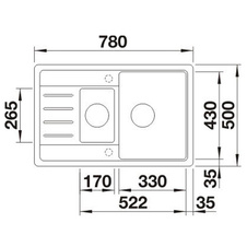 Dřez vestavný LEGRA 6 S Compact bílá - 521304_01.jpg