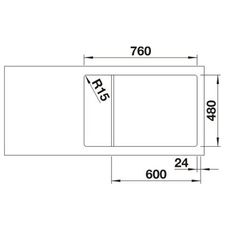 Dřez vestavný LEGRA 6 S Compact bílá - 521304_02.jpg