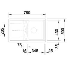 Dřez vestavný METRA 45 S perlově šedá - 520567_02.jpg